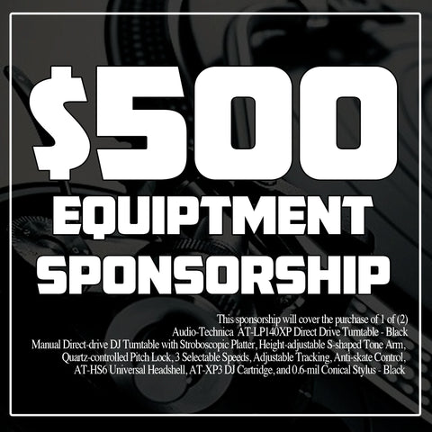 $500 Equipment Sponsorship Package